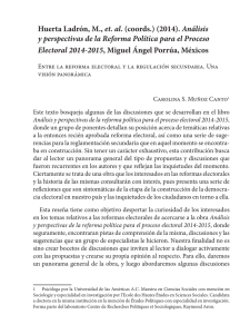 Huerta Ladrón, M., et. al. (coords.) (2014). Análisis y perspectivas de