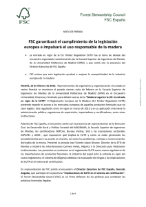 FSC garantizará el cumplimiento de la legislación europea e