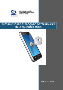 informe sobre el bloqueo de terminales en la telefonía móvil