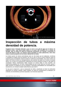Inspección de tubos a máxima densidad de potencia.