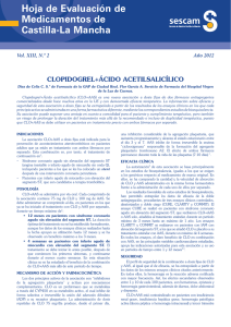 Clopidogrel+Ácido acetilsalicílico - Servicio de Salud de Castilla