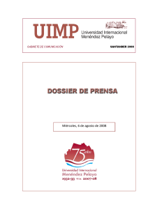 Dossier de prensa 06.08.08 - Universidad Internacional Menéndez