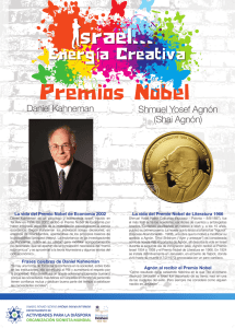 La vida del Premio Nobel de Literatura 1966 Agnón al recibir el