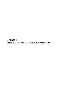 ANEXO II MEMORIA DE CALCULO MUROS DE CONTENCION