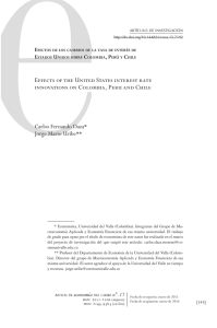 Effects of the United States interest rate innovations on Colombia