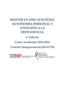 máster en discapacidad, autonomía personal y atención a la