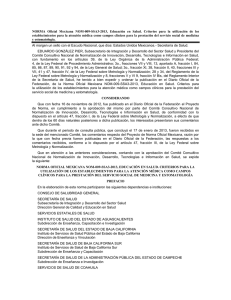 Norma Oficial Mexicana NOM-009-SSA3-2013