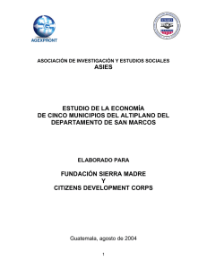 Estudio de la Economía de 5 municipios del altiplano del