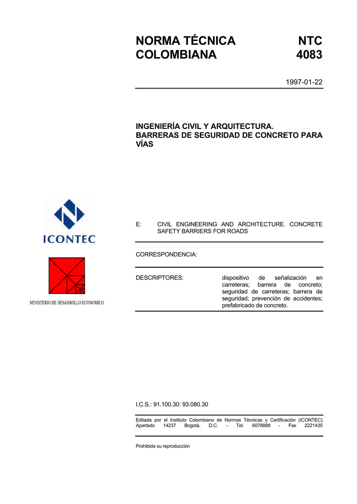 NORMA TÉCNICA NTC COLOMBIANA 4083