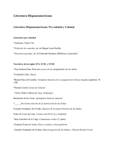 Literatura Hispanoamericana - Romance Languages and Literatures