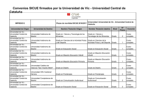 Impreso E Tabla de Acuerdos Bilaterales UVIC