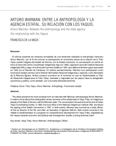 arturo warman: entre la antropología y la agencia estatal. su