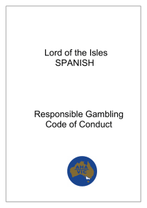 Lord of the Isles SPANISH Responsible Gambling Code of Conduct