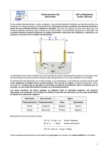 1 Electroquímica (III) Electrolisis IES La Magdalena