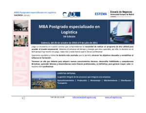 MBA Postgrado especializado en Logística