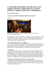 la memoria histórica|entrevista con teresa rovira comes, hija de