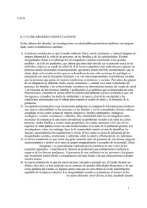 II. CUATRO GRANDES CONSTATACIONES En las últimas dos