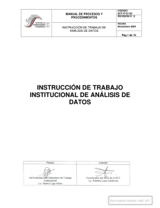 instrucción de trabajo institucional de análisis de datos