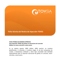 Ficha técnica de Resina de Inyección TOV01