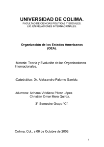 OEA - ORGANIZACIONES INTERNACIONALES