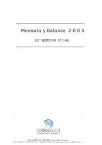 Memoria y Balance 2 0 0 5 - Corporación Nacional para el Desarrollo