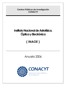 anuario inaoe 2006 - Consejo Nacional de Ciencia y Tecnología