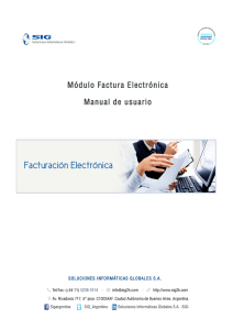 Manual de Factura Electrónica - Soluciones Informáticas Globales