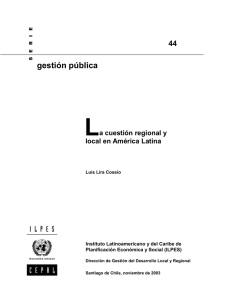La cuestión regional y local en América Latina