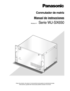 Modelos N.° Serie WJ-SX650