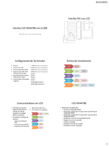 Interfaz LCD HD44780 con el Z80