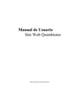 Manual de Usuario Site Web Quimbiotec