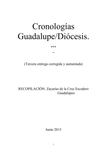 cronologías guadalupe / diócesis
