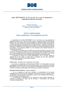 Orden DEF/1642/2015, de 30 de julio, por la que se