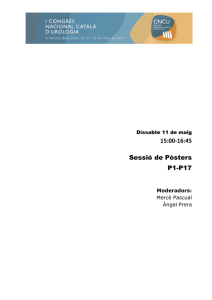 15:00-16:45 Sessió de Pòsters P1-P17