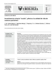 Incontinencia urinaria - revista mexicana de urología
