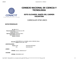 CVU Dra CARMEN SOTO - Universidad Veracruzana