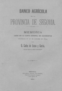 provincia de segovia. - Junta de Castilla y León