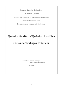 Qu&iacute;mica Sanitaria/Qu&iacute;mica Anal&iacute;tica Gu&iacute;as de Trabajos Pr&aacute;cticos