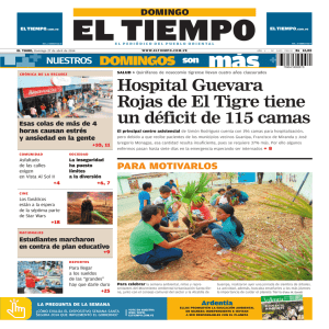 Hospital Guevara Rojas de El Tigre tiene un déficit de