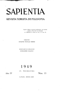 Sapientia Año IV, Nº 13, 1949 - Biblioteca Digital de la Universidad