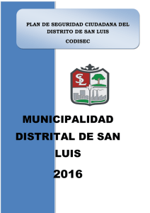 2016 - Municipalidad Distrital de San Luis