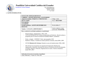 Protocolo y Etiqueta - Pontificia Universidad Católica del Ecuador