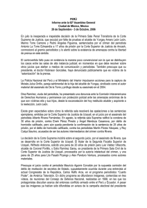 PERÚ Informe ante la 62ª Asamblea General Ciudad de México