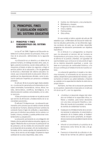 3. Principios, Fines y Legislación Vigente del Sistema Educativo