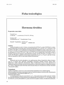 Ficha toxicológica lIormona tiroidea