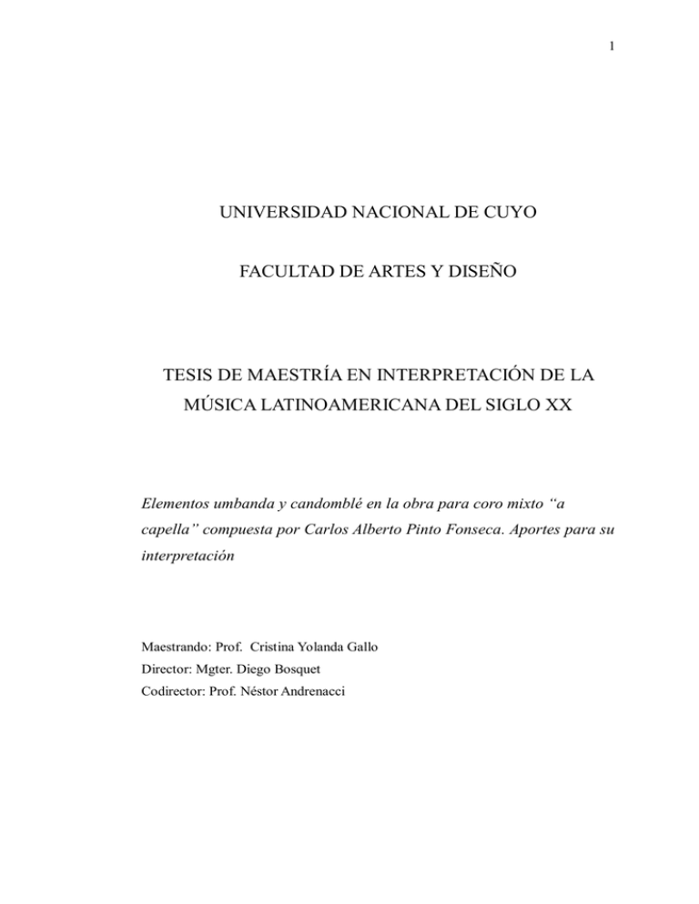 Universidad Nacional De Cuyo Facultad De Artes Y Dise o Tesis