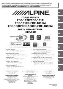 CDE-182R/CDE-181 Series/CDE-180 Series/UTE-81R