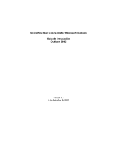SCOoffice Mail Connectorfor Microsoft Outlook Guía de instalación