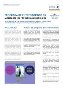 Programa de Entrenamiento en Mejora de los Procesos Asistenciales.