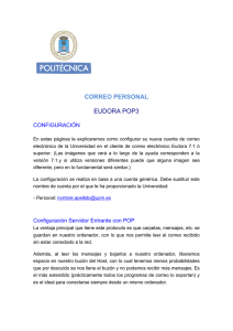 correo personal eudora pop3 - Universidad Politécnica de Madrid